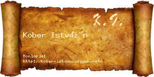 Kober István névjegykártya