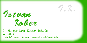 istvan kober business card