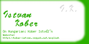 istvan kober business card